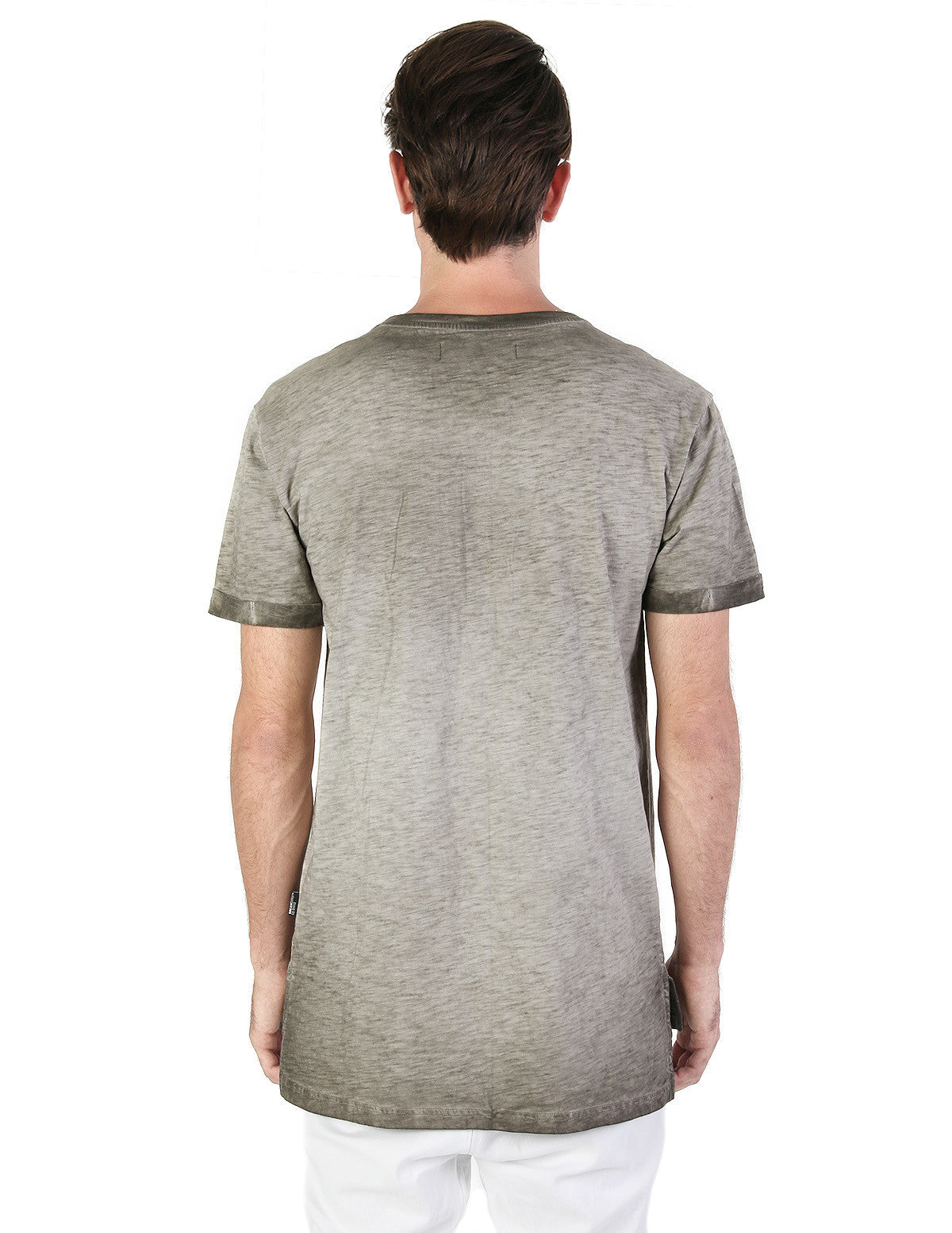 ZIMEGO Men's Vintage Color Dyed Short Sleeve Crew Neck Chest Pocket Henley Shirt